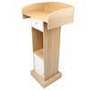 Pulpit Podium Stand MDF Modern Floor Standing Reception Desk Classroom Lectern with Storage Shelf