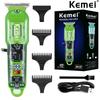Kemei KM-1133 Аккумуляторная машинка для стрижки волос Парикмахерская Стрижка под ноль Профессиональная машинка для стрижки волос Беспроводной триммер Прозрачная крышка