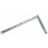 Shinwa Sokutei Curved Ruler, Thick, Wide, with Magnet, Silver, 30cm, 10425