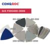 80x80x80mm Triangle Sponge Sanding Pads Silicon Carbide Hook & Loop Dry and Wet Sanding Papers 25-Piece Grit P300400~3000