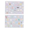 2PCS Decorative Stickers Cute Cartoon Self Adhesive Sticker Colorful PVC Sticker for DIY Album