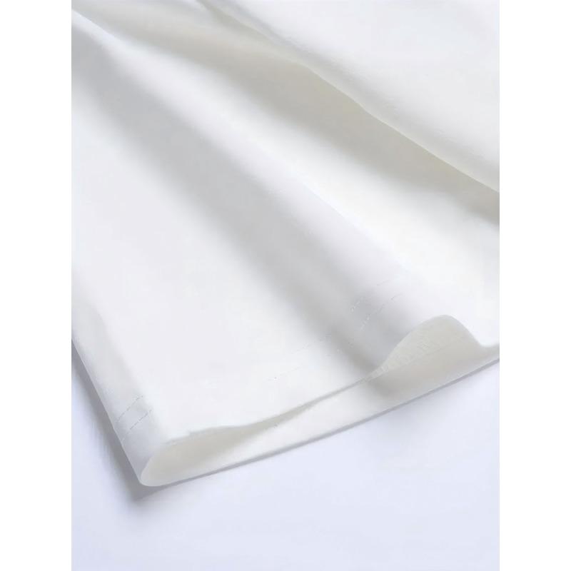 Белая джинсовая футболка с принтом жемчуга, европейский размер - Западный свободный топ с карманом для джинсов и жемчучным бантом, блузка с коротким рукавом и круглым вырезом