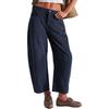 Women's Fashion Solid Color Corduroy Loose Straight Pants
