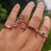 1 Piece Fashion Colorful Zircon Heart Shape Opening Adjustable Rings for Women Stackable Ring Jewelry Wedding Party Accessories
