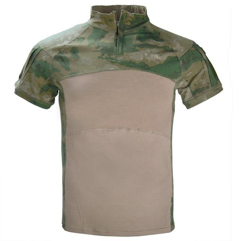 Hanye Camouflage Training Suit Breathable Wear-resistant Frog Short-sleeved Top