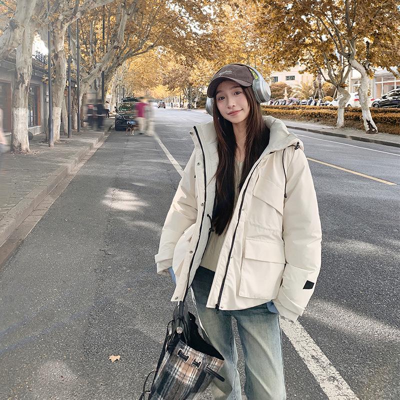 Зимняя куртка Новый женский альпинистский костюм с капюшоном Хлопковая куртка Рабочая одежда Ветрозащитная Водонепроницаемая и теплая Хлопковая куртка