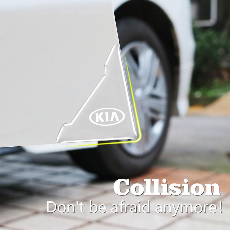 AEV5 4Pcs Car Door Silicone Buffer Sticker Anti Collision Scratch For Kia KN GT-Line KN Sportage Ceed Rio Picanto Sorento Soul Cerato