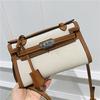 Новое поколение холщовая сумка-клатч с кожаными вставками, женская сумка из коровьей кожи, сумка через плечо, маленькая сумка, стартовая сумка