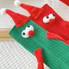 1 Pair Christmas Couple Socks Cartoon Shape Magnetic Hand-linking Festive Mid-tube Thick Warm Anti-slip