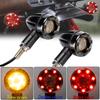2Pcs Motorcycle Bullet Taillight LED Motorbike Turn Light Brake Lamp Daytime Running Lamp Plastic Moto Styling Refit