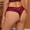 Women Sexy Lace Lingerie Low Waist Thongs G String Transparent Breathable Floral Panties Temptation Underwear