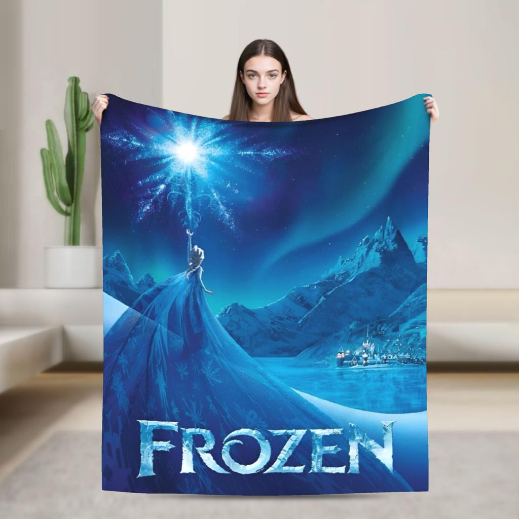 Warm Soft Blanket Travel Office Frozen Olaf Cartoon  Bedding Throws  Flannel Bedspread For Bedroom Aesthetic Sofa Bed Cover