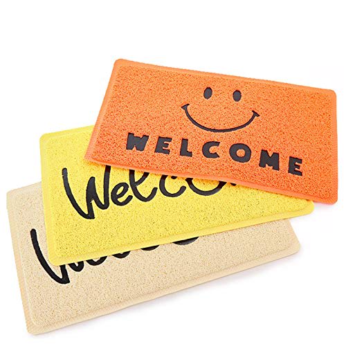 KEYSTONE Outdoor Doormat, TEXT, Black, W60 X L33cm, PVC Embossed, Smile, PVEMSMTB