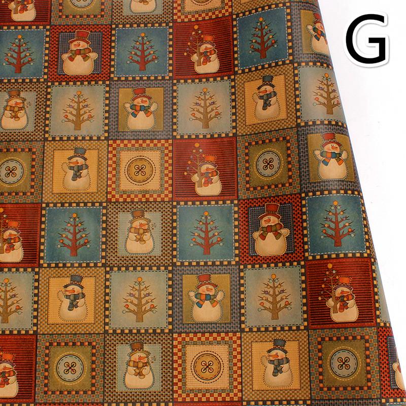 1 рулоны в стиле ретро, рождественская подарочная упаковка, бумага, дерево, снежинка, праздничная рождественская упаковка, декор