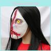 Long Hair Ghost Face Cosplay Mask For Halloween Haunted House Games Escape