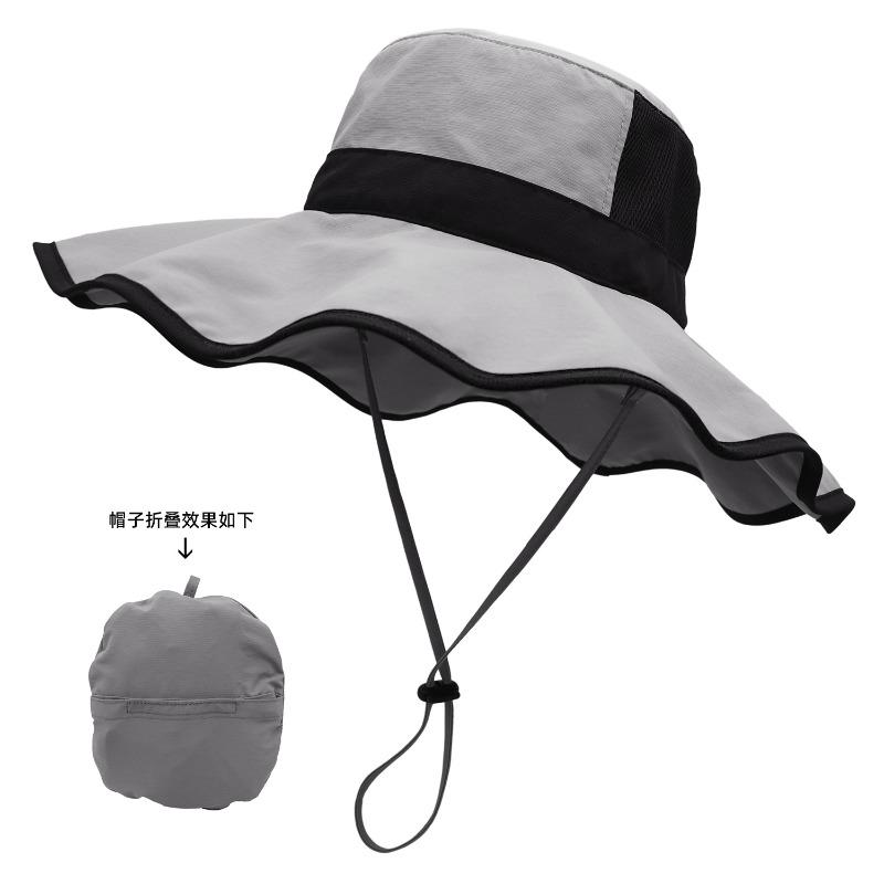Шляпа женская летняя защита от солнца козырек шляпа от солнца для улицы велоспорт шляпа с большими полями шляпа-ведро защита шеи складная шляпа