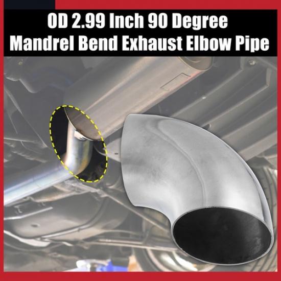 Универсальный ОД 3 дюйма 90 градусов Автомобильный mandrel-отвод локтевой SS304 Изогнутая трубка Упаковка 2 шт.