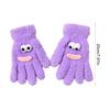 1 пара женских перчаток из кораллового флиса, мультяшные глаза, рты-сосиски, пятипалые термоперчатки, для улицы, для велоспорта, для холодной погоды, зимние, теплые, толстые перчатки