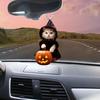 2D подвесное украшение для автомобиля с котом, фестиваль Хэллоуина, авто зеркало заднего вида, тыква, волшебник, котенок, животное, акриловый подвесной орнамент, кулон