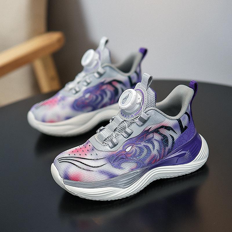 Classmate 2025 Mesh Spring Boys Button Shoes Double Mesh Sneakers Girls Casual Shoes