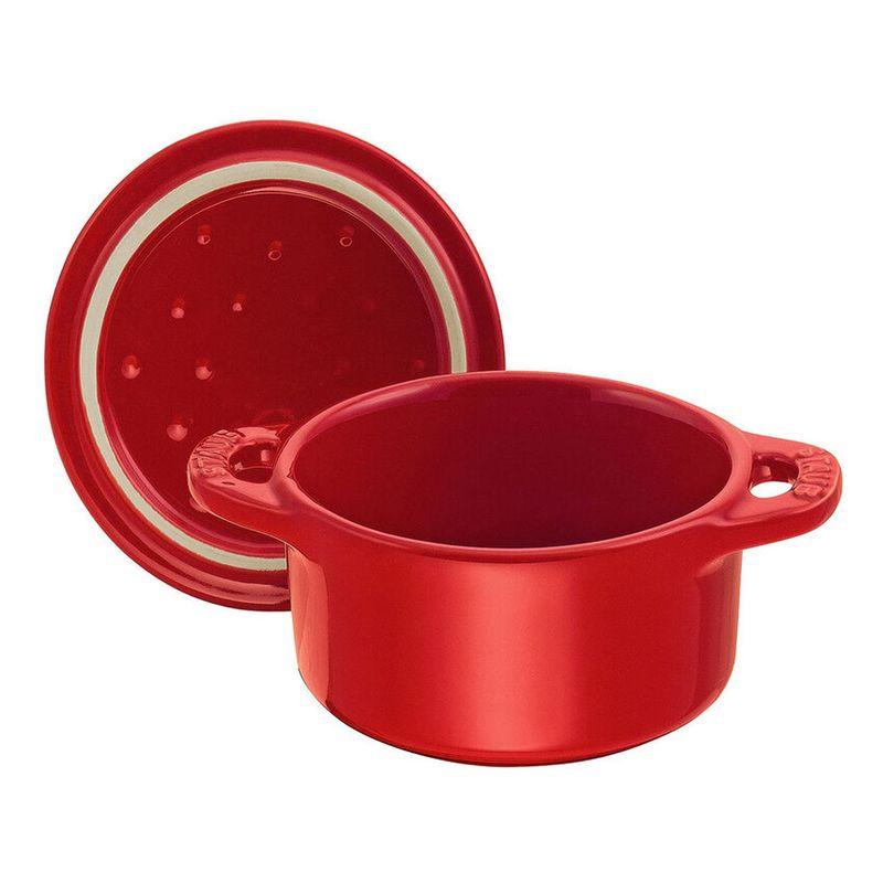 Staub Керамическая Мини-Кастрюля Круглая 10см (Вишнево-красный)