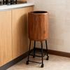 Trash Can Waste Basket High Foot Bottom Shelf 18L Dustbin Wastebasket Garbage Bin for Bathroom