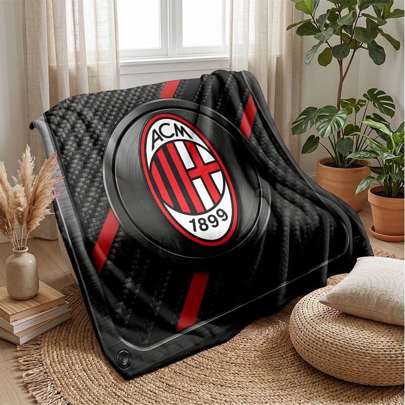AC Milan Theme blanket Soft Flannel Blanket Plush Throw Blanket Cozy Sofa Bed Blanket for Home Decor