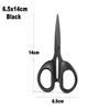 12см 14см 16см 19см Чисто черные ножницы из нержавеющей стали Инструмент для резки бумаги для DIY, рукоделия и искусства Канцелярские ножницы для офиса и школы