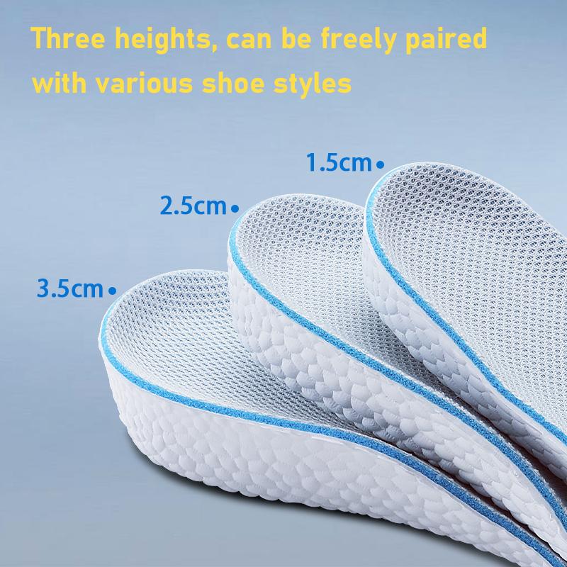 Increase Height Insoles Light Weight Soft Elastic Arch Support Breathable Eva for Men Women Shoes Pads Heighten Lift inserts