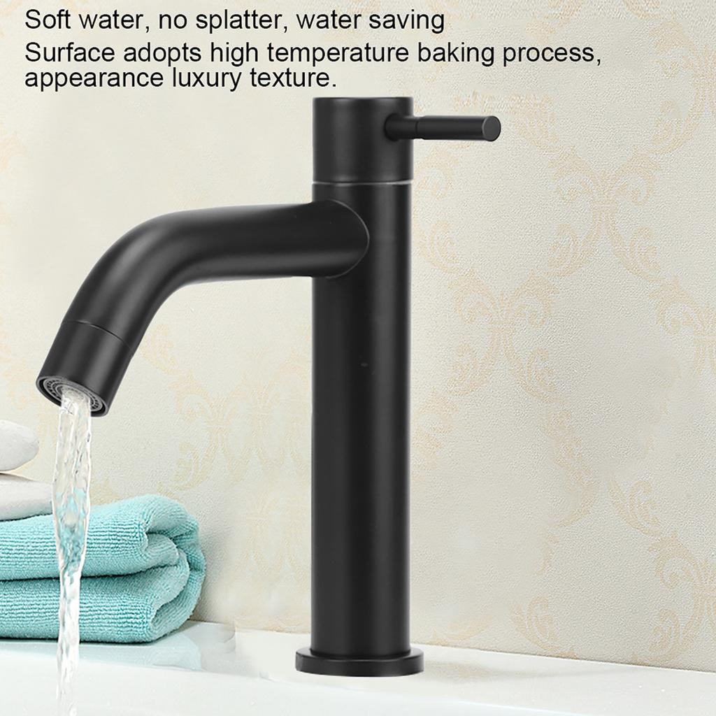 Смеситель для раковины из нержавеющей стали, одинарный кран для холодной воды со шлангом