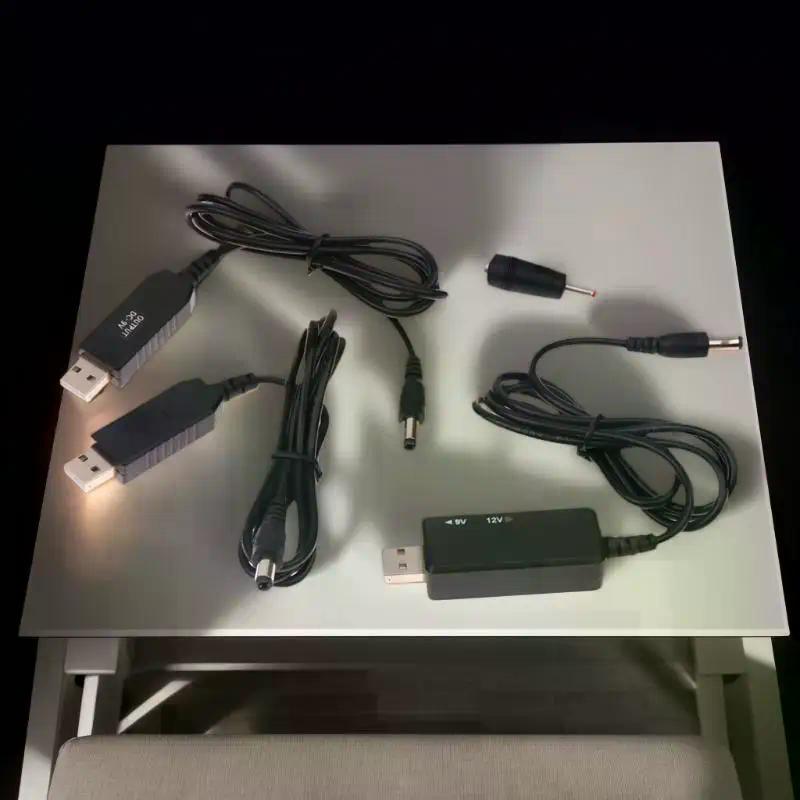 1 Комплект USB-кабель Повышающий преобразователь DC 5V в 12V Шнур для усиления сигнала для Wi-Fi роутера, модема, вентилятора 5.5*2.1мм Разъем кабеля Wi-Fi к Powerbank