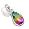 Bi-Color Tourmaline Gemstone 925 Sterling Silver Jewelry Pendant 1.81" E3d21