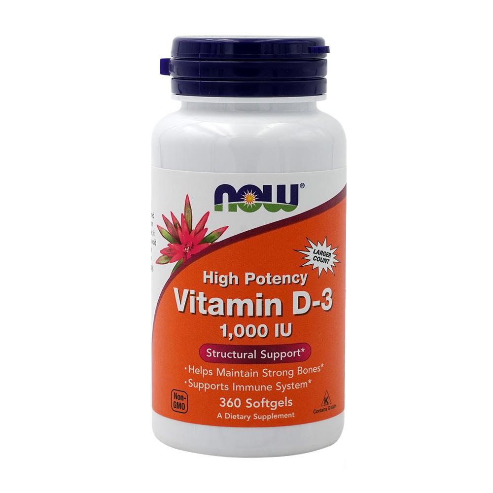 High Potency Vitamin D-3 1000 IU, 360 Softgels