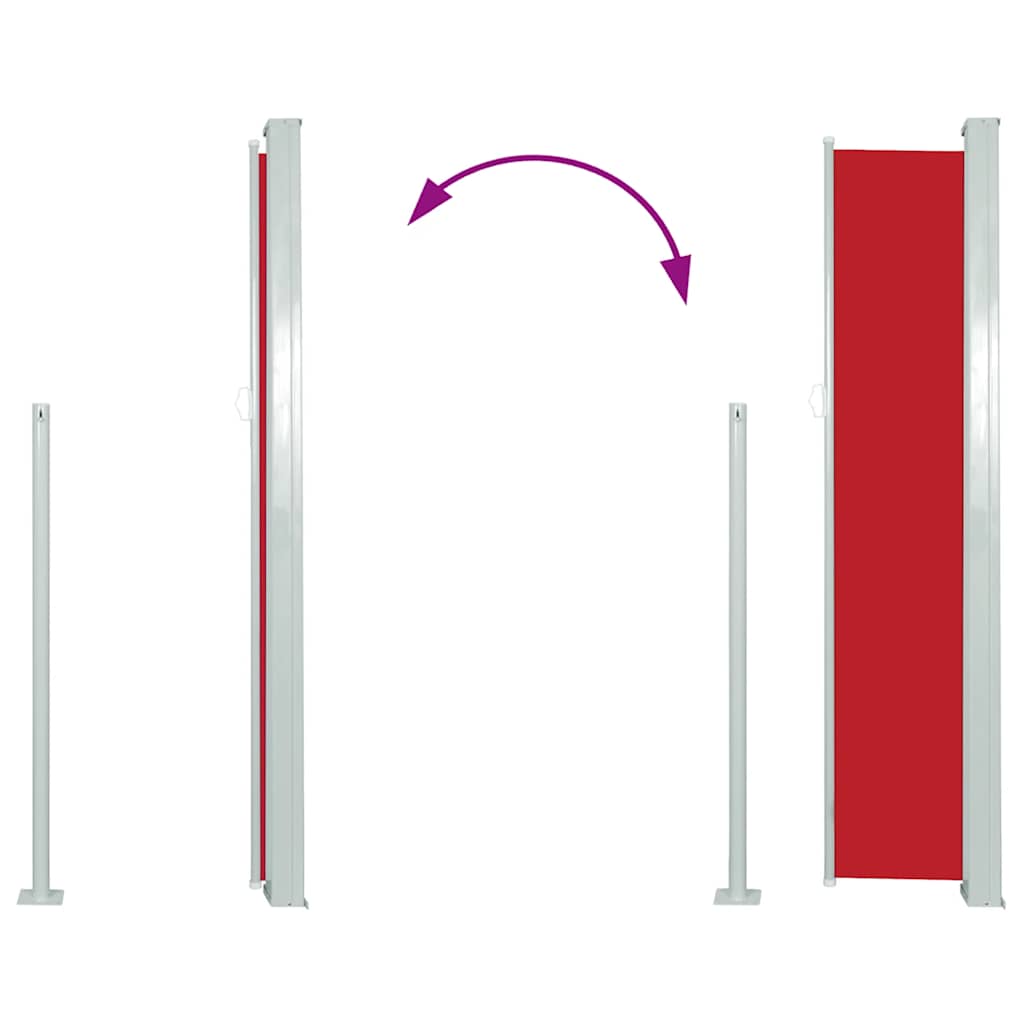 Retractable Side Awning 100*500 cm Red
