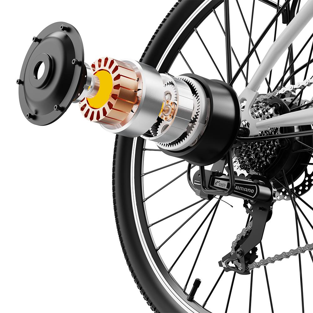 HEADEER BK1350 Adult Electric Bicycle 500W Brushless Motor 48V 15AH Lithium Battery 26 Inch Tires E-Bike for Daily Urban City Commuting