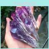 Natural Quartz Amethyst Crystal Wand Point Specimen Healing Home Decor Gift
