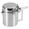 1L Stainless Steel Cooking Kettle Portable Outdoor Camping Backpacking Pot