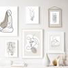 Настенная живопись на холсте, современный минималистский абстрактный силуэт, тело девушки, плакаты на скандинавскую тему и принты, настенные панно для декора гостиной