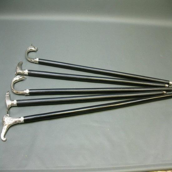 НАБОР ИЗ 5 ШТ. Викторианской Латунной Серебряной Ручки Деревянной Трости Старинная Трость Новый