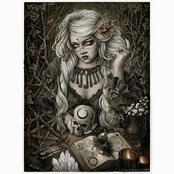 Vampire Gothic Girl Diamond Mosaic 5D DIY Diamond Embroidery Dark Woman Art Cross Stitch Kits Crystal Full Drill Crafts Decor
