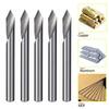 5pcs 60 Deg V Groove Engraving Tool Flat Bottom CNC Spiral Router Bits 1/8 Shank