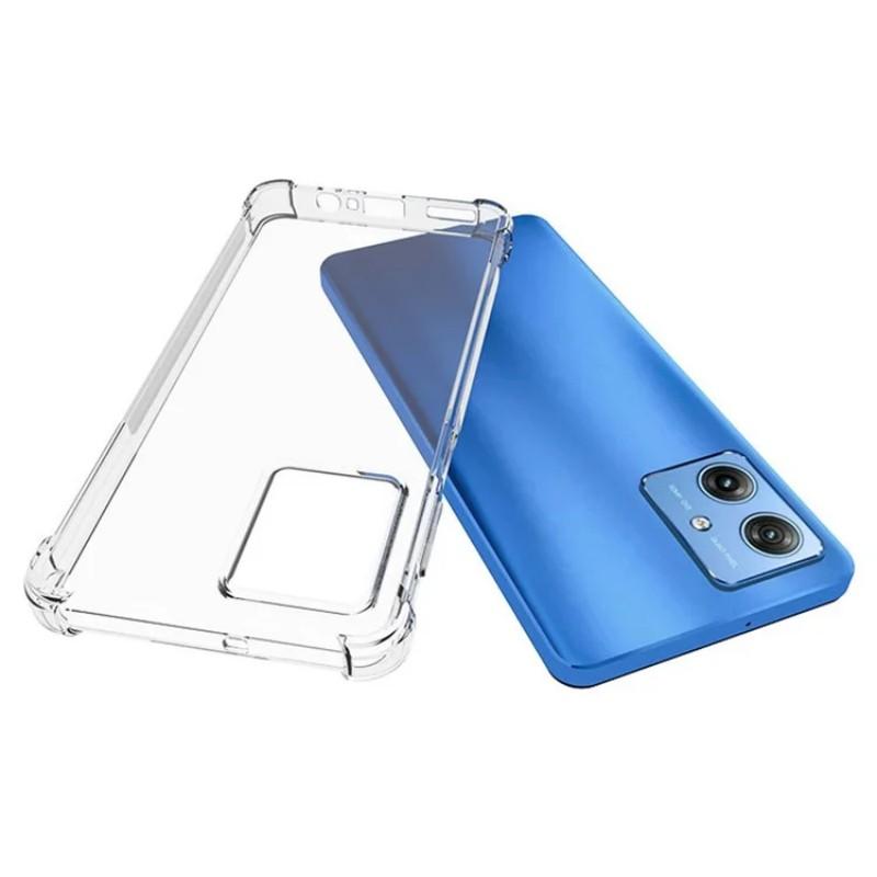 Для Motorola Moto G54 5G Задняя крышка WANLONFENG Серия TM 2,0 мм Прозрачный ТПУ чехол для телефона (Большое отверстие для линзы)