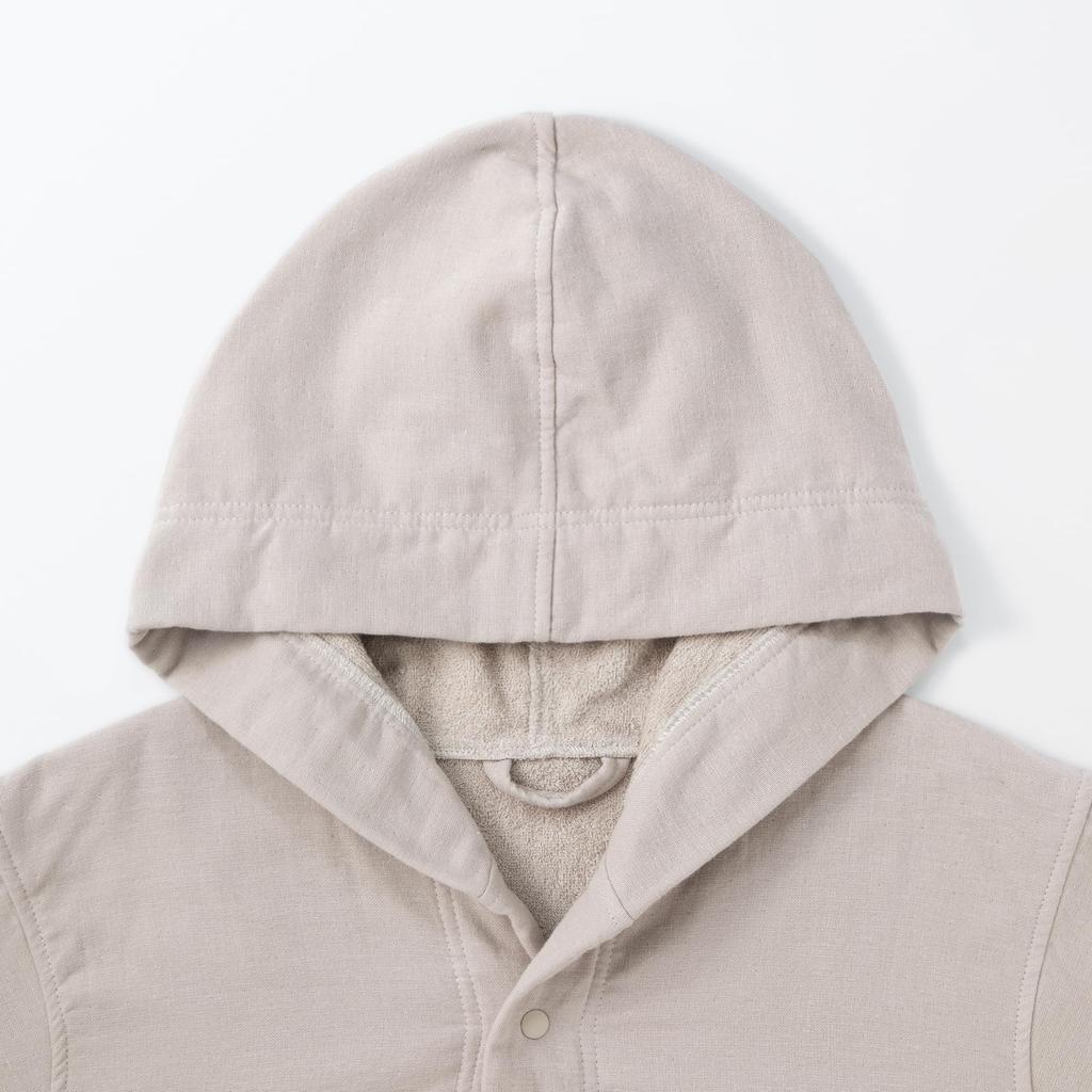 MUJI банный халат из марли и ворса унисекс бежевый 84868443 L-XL