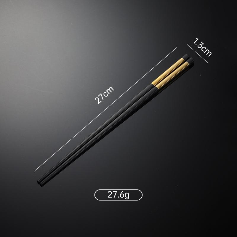 304 Stainless Steel Public Spoon Public Chopsticks Extended Chopsticks Spoon Titanium Plated Hotel Dining Spoon Household Company Gifts