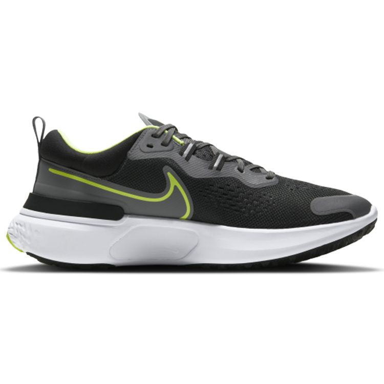 Nike React Miler 2 Smoke Grey Volt Мужские кроссовки черные CW7121-002