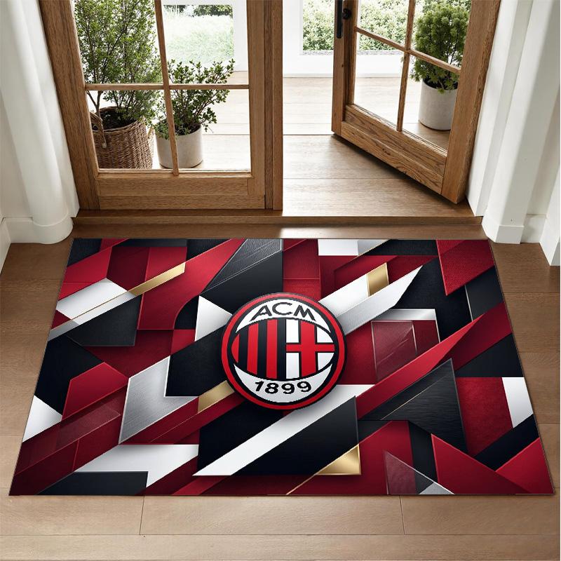 Ковер из хрустального велюра в дизайне AC Milan, мягкий декоративный коврик для прихожей спальни
