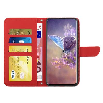 HT03 Для Xiaomi Poco C75 4G/Redmi 14R 5G/14C 4G Чехол Кожаный чехол для телефона с принтом бабочек и цветов и ремешком