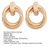 2 шт. женские серьги изысканного качества изготовления модные элегантные серьги с двойными кольцами из сплава для повседневной носки