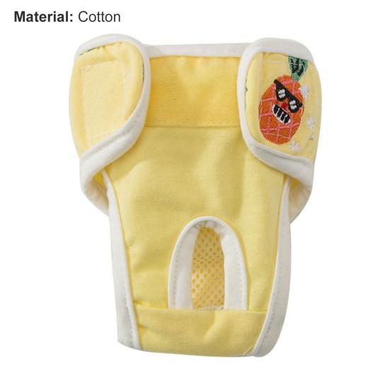 Pet Sanitary Panties Fruit Flower Embroidery Pattern Leakproof Breathable Pet Dog Diapers Pants Dog Accessories