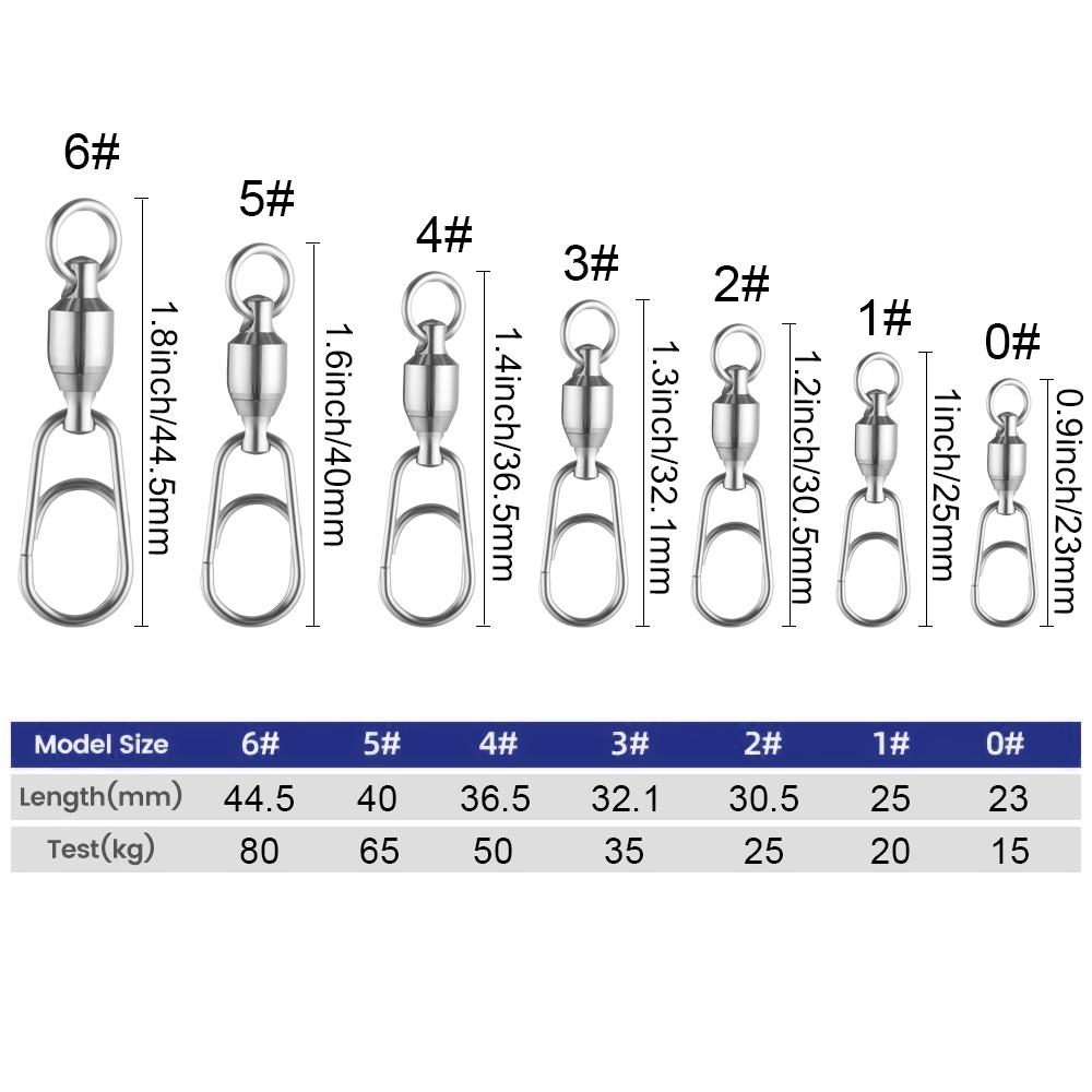 Fishing Accessories Lure Connecting Ring Jig Connector Oval Split Rings Bearing Swivel Snap Rolling